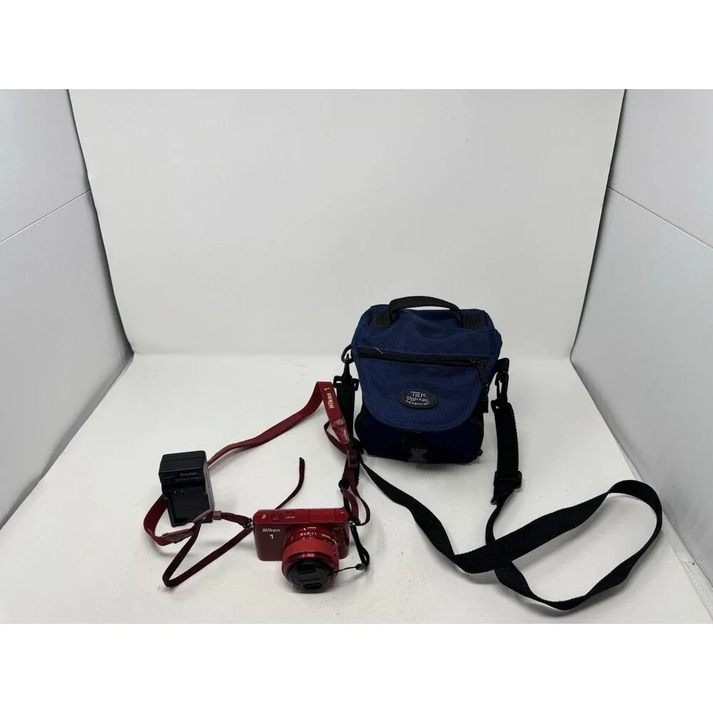Nikon1 S2 14.18 MP W/ Nikon 1 Nikkor 11-27.5mm Lens & Case (Red)